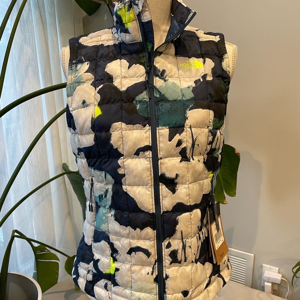 The North Face Abstract Puffer Vest Size Small (but can fit a Medium)